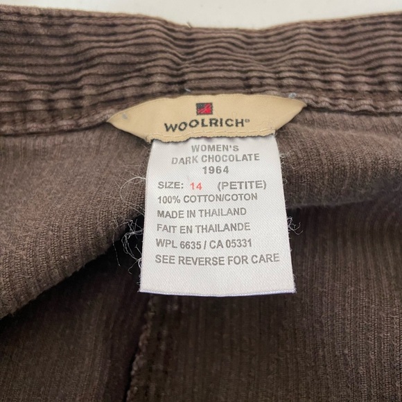 EUC | Vintage Woolrich‎ 1964 women’s dark chocolate corduroy pants — 14 petite - Picture 6 of 6